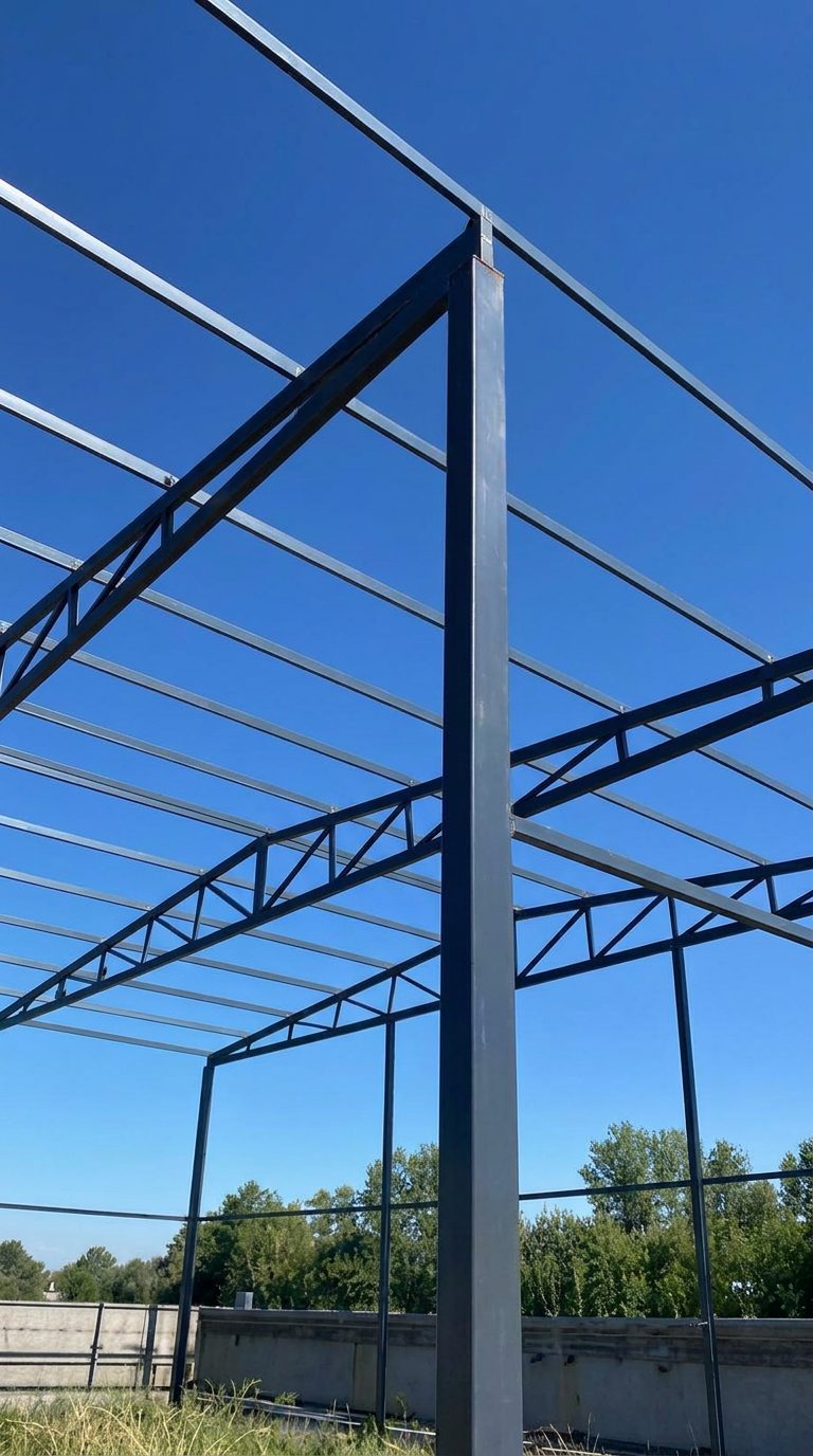 Detalj zavarenog spoja stuba i rešetke